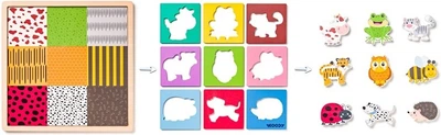 Puzzle drewniane WoodyLand Zwierzęta 18 elementów 91966 19666 (8591864919666)