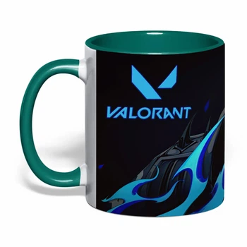 Чашка з друком "Valorant/Валорант" №3 (колір темно-зелений) (46256)