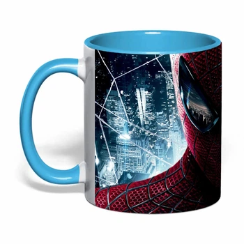 Чашка с печатью "Spider-man/Человек-паук" (цвет голубой) (45996)