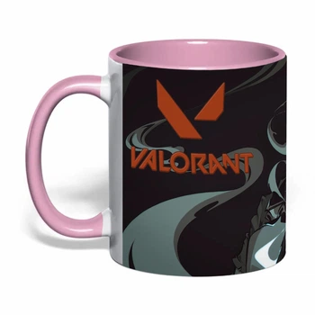 Чашка з друком "Valorant/Валорант" №4 (колір рожевий) (46294)
