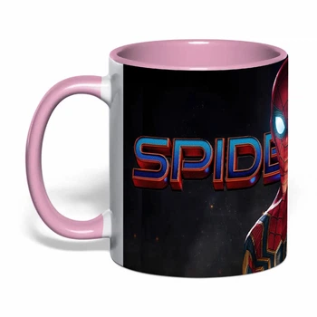Чашка с печатью "Spider-man/Человек-паук" №2 (цвет розовый) (46036)