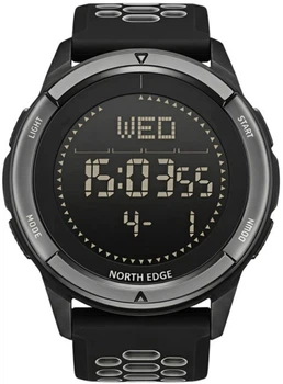 Чоловічий годинник North Edge Alps Flex Grey з компасом, 2 ремінці