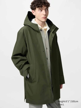 Плащ UNIQLO куртка с капюшоном 1161294543 (Зеленый XXL)
