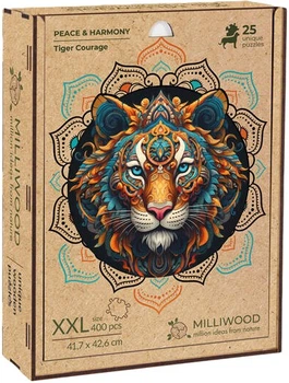 Puzzle drewniane Milliwood Peace&Harmony Tiger Courage 400 elementów 50608 (5906018050608)