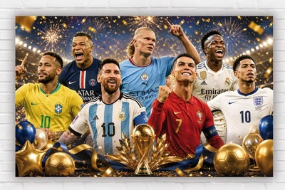 Бумажный плакат "Легенды мирового футбола. Legends of World Football", 120х75 см
