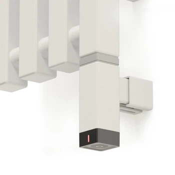Тен для рушникосушки Terma ONE 30x30 з регулятором, 300 Вт, колір 9016 Mat (прихований монтаж кабеля)