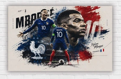Бумажный плакат "Килиан Мбаппе. Kylian Mbappe. Номер 10", 120х75 см
