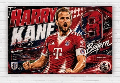 Паперовий плакат "Гаррі Кейн. Harry Kane", 120х75 см