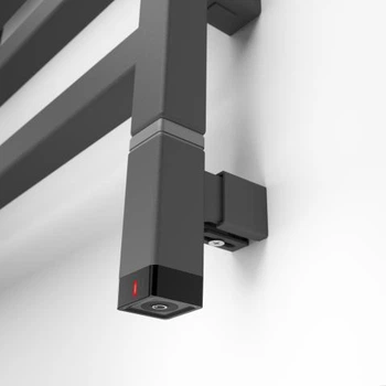 Тен для рушникосушки Terma ONE 30x30 з регулятором, 400 Вт, колір Metallic Grey (спіральний кабель в розетку)