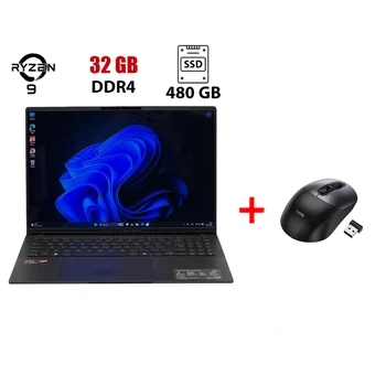 Ультрабук Б-класс Asus VivoBook S16 M5606WA / 16" (3200x2000) OLED / AMD Ryzen AI 9 HX 370 (12 (24) ядер по 2 - 5.1 GHz) / 32 GB DDR5 / 480 GB SSD / AMD Radeon 890M / WebCam б/у + Подарок Беспроводная мышь HOCO GM28