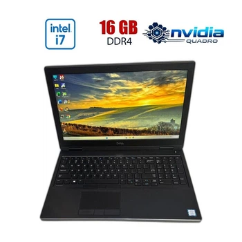 Мобільна робоча станція Б-клас Dell Precision 7530 / 15.6" (1920x1080) IPS / Intel Core i7-8850H (6 (12) ядер по 2.60 - 4.3 GHz) / 16 GB DDR4 / 256 GB SSD / nVidia Quadro P2000, 4 GB GDDR5, 128-bit / WebCam б/в