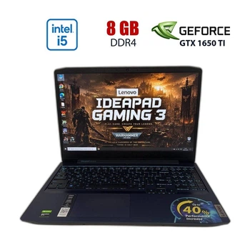 Игровой ноутбук Б-класс Lenovo IdeaPad Gaming 3 15IMH05 / 15.6" (1920x1080) IPS / Intel Core i5-10300H (4 (8) ядер по 2.50 - 4.5 GHz) / 8 GB DDR4 / 256 GB SSD / nVidia GeForce GTX 1650 Ti, 4 GB GDDR6, 128-bit / WebCam б/у
