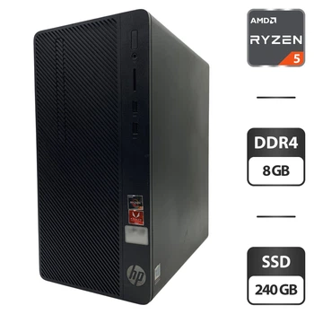 Компьютер HP 285 G3 Tower / AMD Ryzen 5 2400G (4 (8) ядра по 3.6 - 3.9 GHz) / 8 GB DDR4 / 240 GB SSD / AMD Radeon RX Vega 11 Graphics б/у