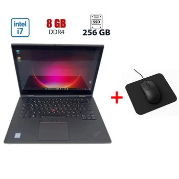 Ноутбук-трансформер Lenovo ThinkPad X1 YOGA / 14" (1920x1080) IPS / Intel Core i7-8550U (4 (8) ядер по 1.80 - 4 GHz) / 8 GB DDR4 / 256 GB SSD / Intel UHD Graphics / WebCam б/в + Подарунок Мишка та килимок