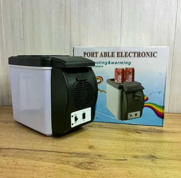 Автохолодильник Portable Electronic 2в1 с охлаждением и нагревом объемом 6 л питание 12 В