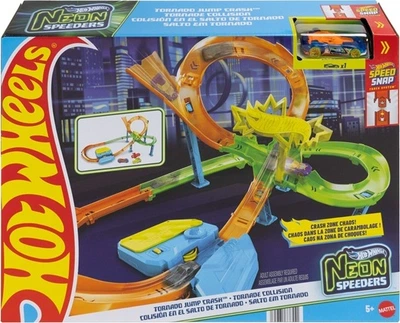 Автомобільний трек Mattel Hot Wheels Neon Speeders Tornado Jump Crash JMG50 (194735376551)