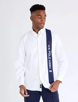 Рубашка хлопковая мужская U.S. Polo Assn 11H0270-YN00A(Optic White) L Белая (786662457884)