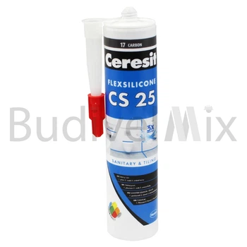 Герметик для швів Ceresit CS 25 FlexSilicone 280 мл вуглецевий