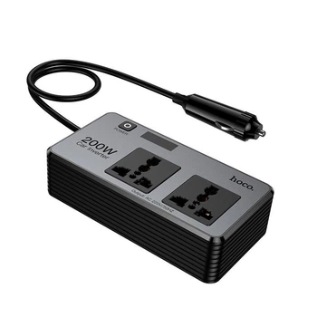 Автомобильный инвертор HOCO Z66 New 2-socket universal (AC200W-PD66W/1C2A)
