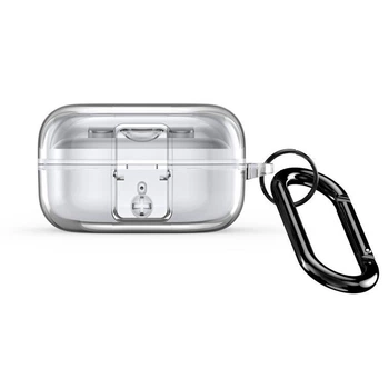 Противоударный чехол Dux Ducis SECI для наушников Samsung Galaxy Buds 4 / Buds 4 Pro + карабин Clear