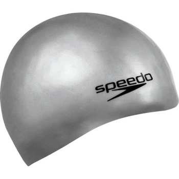 Шапочка для плавания Speedo PLAIN MOULDED SILICONE CAP AU серебряная 8-709849086