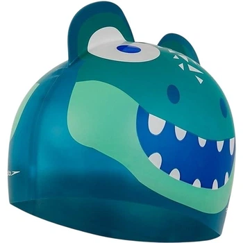 Шапочка для плавания детская Speedo CROC PRT CHARACTER CAP IU темно-зелено-темно-бирюзово-темно-синяя 8-12240D680