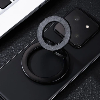 Магнітний тримач-кільце MagSafe з двостороннім магнітом, металевий, 360°, black
