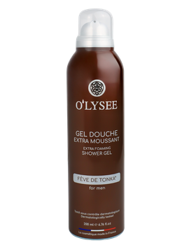 Очищающая гель-пена для душа с пряным ароматом O’LYSEE Fève de Tonka extra foaming shower gel 200 мл