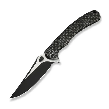 Нож складной туристический Weknife Dracarys, (9.1 см) Böhler M390 / титан 6AL4V черный