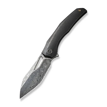 Нож складной туристический WE Knife Ignio Mystery Box Ignio Mystery Box, (8.39 см) Damasteel (Hakkapella) / 6AL4V Titanium черный