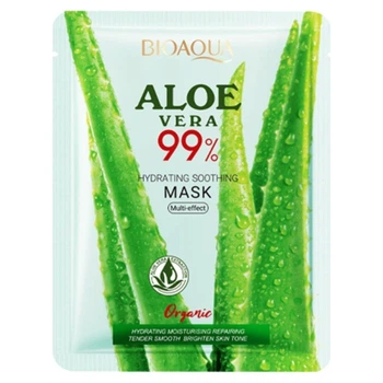 Зволожувальна тканинна маска для обличчя з екстрактом алое вера Bioaqua Aloe Vera 99% Hydrating Soothing Mask, 25 мл