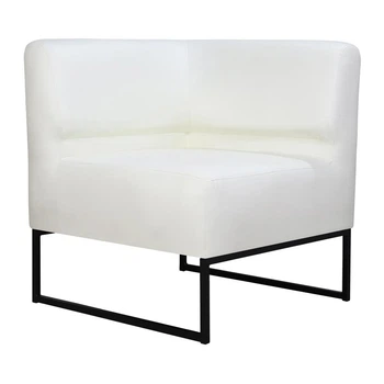 Модульний диван Lounge кутовий 77×77×83 см екошкіра Cloud White
