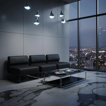 Диван Lounge 231×77×83 см екошкіра Midnight Black (три модулі)
