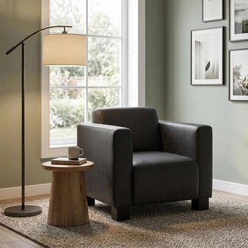 Диван Kansas 90×75×88 см екошкіра Soft Black