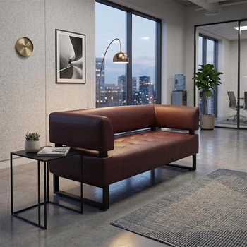 Диван Office 155×65×75 см екошкіра Soft Brown