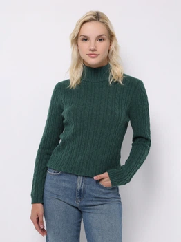 Свитер вязаный женский Colin's CL1076619GRE S Dark Green (8684112956435)