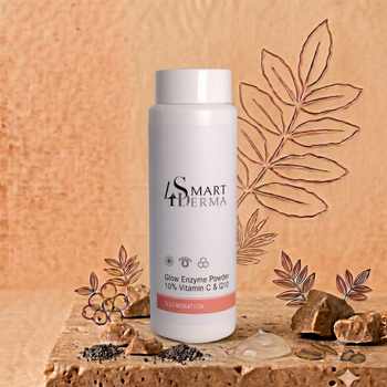 Осветляющая энзимная пудра с Q10 и 10% витамина С 120 г Smart4Derma