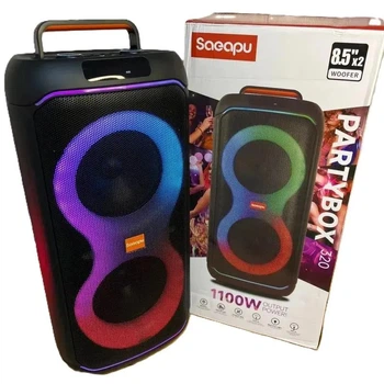 Портативна Bluetooth колонка PartyBox 320 240W RGB чорна • Акустична система PartyBox 320 з колесами, підсвіткою, караоке та акумулятором чорна 58493