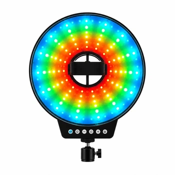 Світлодіодна LED лампа MJ-321 кільцева RGB 35 см з USB підключенням • Кільцева лампа MJ-321 для фото, відео, селфі, стримів, TikTok і зйомки контенту 58423