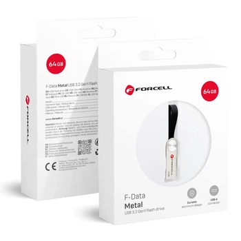 Флешка Forcell F-Data Metal 64GB USB 3.2 Gen 1 Silver (5903396391811)