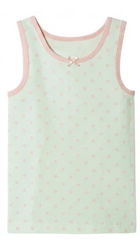 Майка натільна бавовняна з принтом для дівчинки Lupilu Ecoprint 457363 110-116 см (4-6 years) зелений