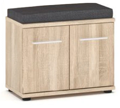 Тумба Mebel Service Трио 2Д 60,2×32×46 см, Дуб самоа, двухдверная тумба с полкой для хранения вещей, компактная тумбочка для спальни, гостиной и прихожей