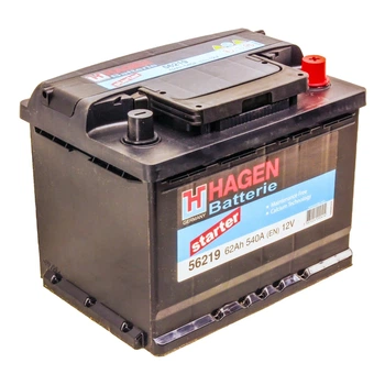 Аккумулятор HAGEN BATTERIE 12V 62Ah 540A R+ 242 мм х 175 мм х 190 мм (56219)