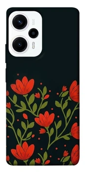 TPU чехол Demsky Червоний цвіт для Xiaomi Poco F5 / Note 12 Turbo