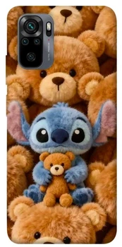 TPU чохол Demsky Stitch teddy bears для Xiaomi Redmi Note 10 / Note 10s