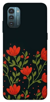 TPU чехол Demsky Червоний цвіт для Nokia G21