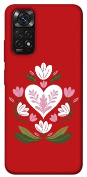 TPU чехол Demsky Квітуче серце для Xiaomi Redmi Note 11 (Global) / Note 11S