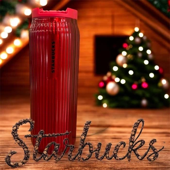 Термостакан Starbucks Red Ribbed Travel Mug 473 мл