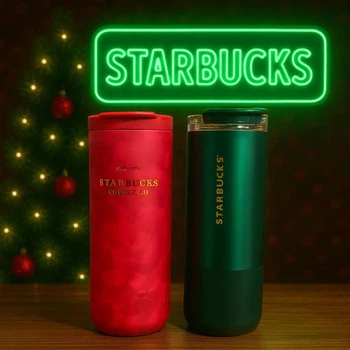 Набор термостаканов Starbucks Holiday Edition красный и зеленый 2х473 мл