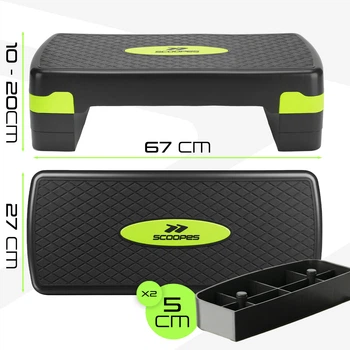Степ-платформа Scoopes BodyStep Basic 3 (115159) регульована, до 120 кг, 3 рівні